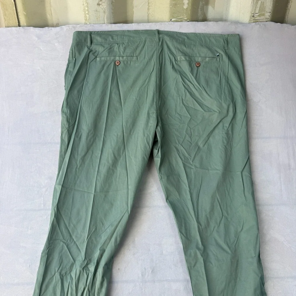 Tailor Vintage Greenwich Slim Fit Pants Mens 40x32 Green Cotton Stretch Casual